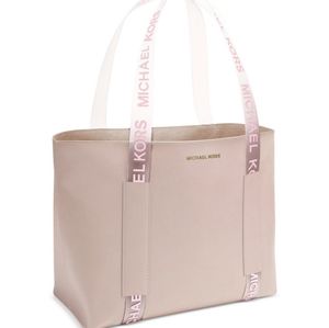 Michael Kors Pink Tote Bag with Logo Strap